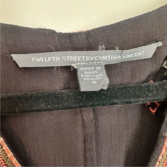 Anthropologie Twelfth street Cynthia Vincent kaftan dress boho sz‎ Small - Picture 7 of 10